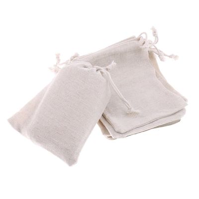 SKYPRO 5Pcs Reusable Linen Bundle Gift Bags 14.5x19cm Linen Jewelry Pouches Small Burlap Bags with Drawstring for Storage, Party, Wedding Favors, Present, Art and DIY Craft