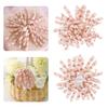 AIMUDI Rose Gold Curly Bows 4" Self Adhesive Pink Burst Bows Curly Ribbon Bows for Gift Wrapping Twist Tie Bows for Treat Bags Gift Basket Baby Shower Wedding Party Decorations - 6 Counts view 1