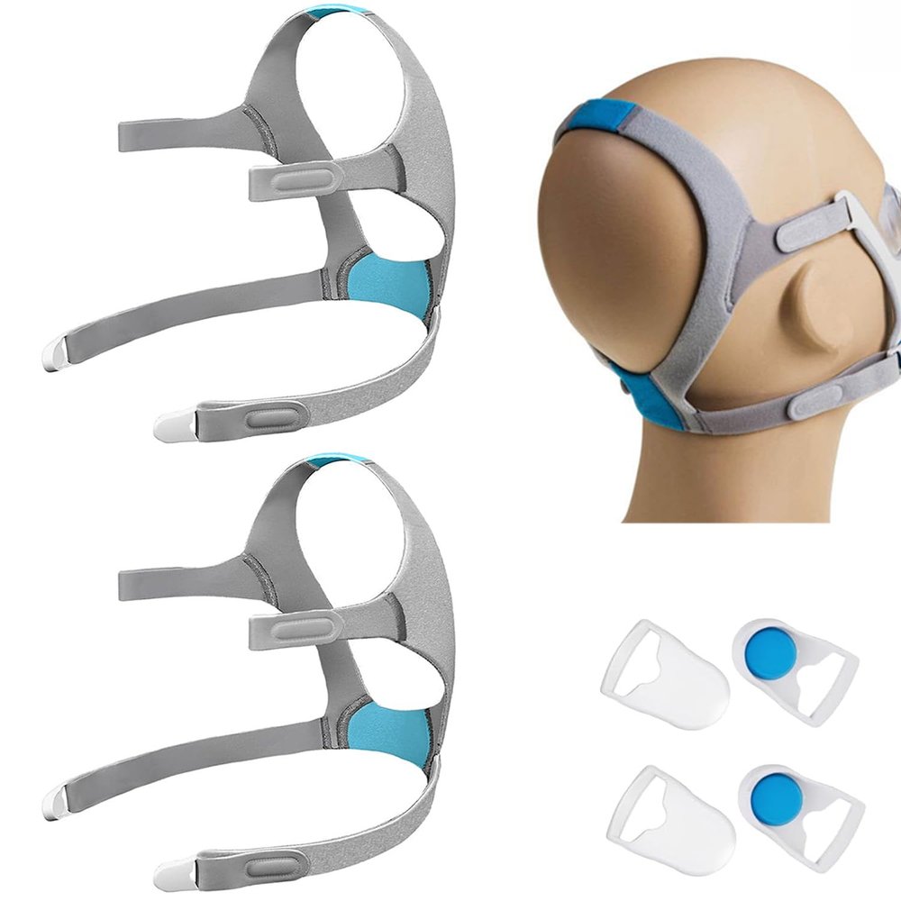 2-Pack Replacement Headgear for N20 CPAP Mask, Headgear Supplies Compatible with N20 Medium, N20 Headgear Straps with 4 Clips, Standard Size