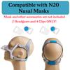 2-Pack Replacement Headgear for N20 CPAP Mask, Headgear Supplies Compatible with N20 Medium, N20 Headgear Straps with 4 Clips, Standard Size view 2