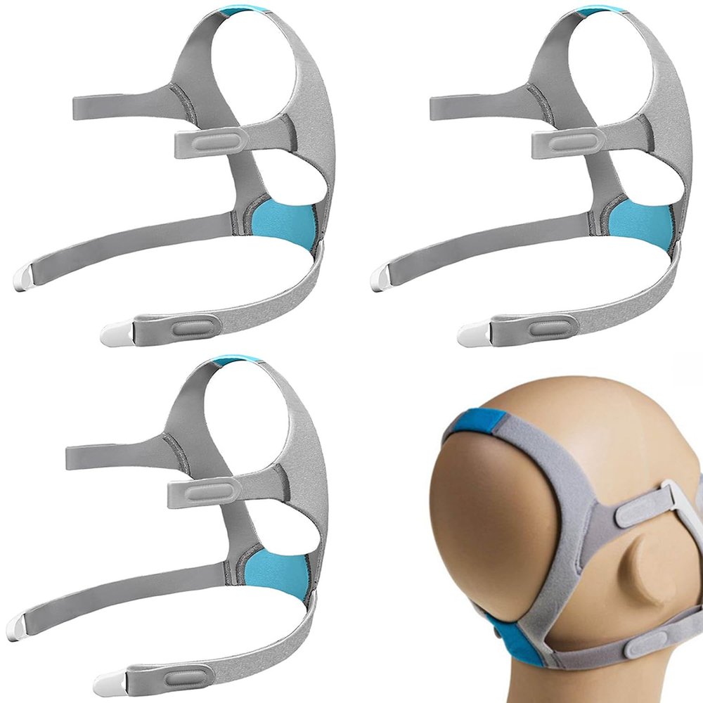 Airfit N20 Headgear, 3-Pack Headgear Compatible with Air Fit/AirTouch N20 Mask, Replacement Headgear Strap for N20, CPAP Supplies for Airfit N20 Medium with 6 Clips