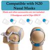 Airfit N20 Headgear, 3-Pack Headgear Compatible with Air Fit/AirTouch N20 Mask, Replacement Headgear Strap for N20, CPAP Supplies for Airfit N20 Medium with 6 Clips view 2