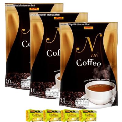 N Ne Coffee Nne Coffee Yai Nee Coffee Sweden Instant Powder 150g/10 Sachets/Pack Espresso Delicious Mellow (of 3) By Beautygoodshop [Get Free For You Beauty Gifts]
