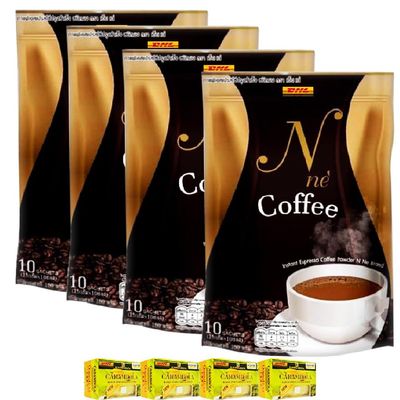 N Ne Coffee Nne Coffee Yai Nee Coffee Sweden Instant Powder 150g/10 Sachets/Pack Espresso Delicious Mellow (of 4) By Beautygoodshop [Get Free For You Beauty Gifts]