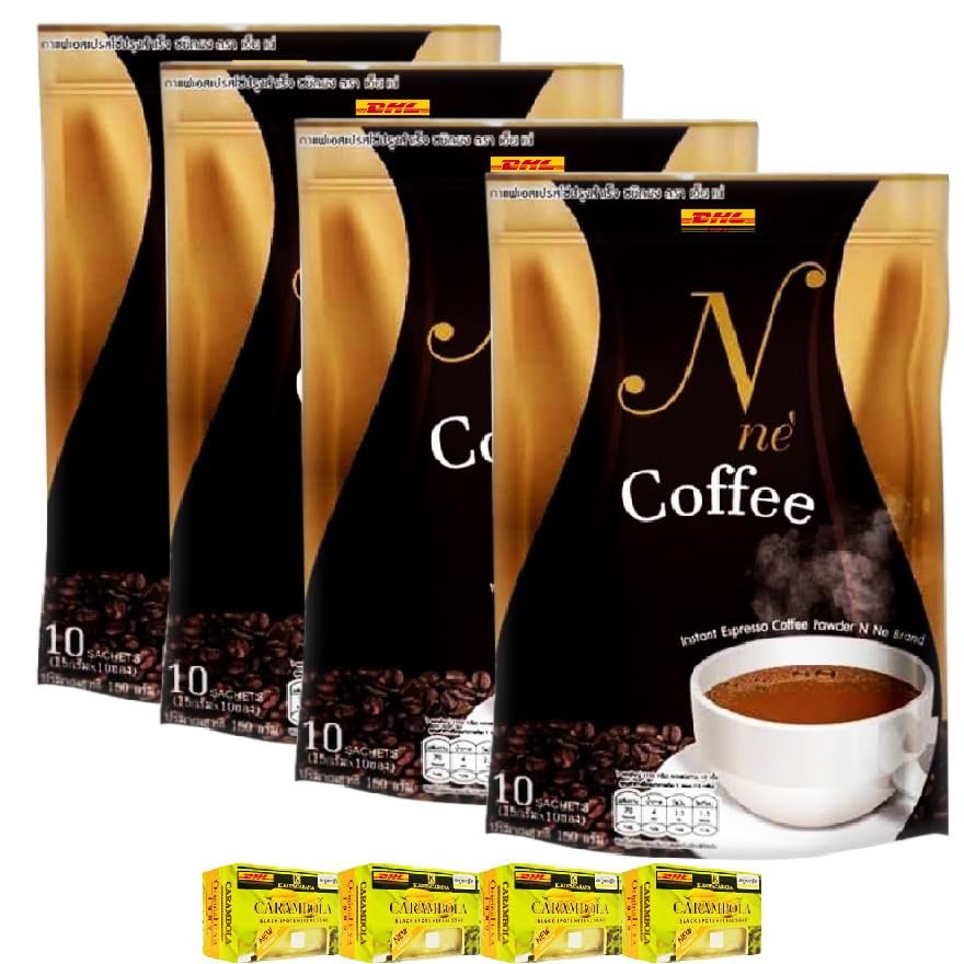 N Ne Coffee Nne Coffee Yai Nee Coffee Sweden Instant Powder 150g/10 Sachets/Pack Espresso Delicious Mellow (of 4) By Beautygoodshop [Get Free For You Beauty Gifts]