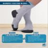 Doctor's Select Bamboo Viscose Diabetic Socks for Men - 3 Pairs Crew Mens Diabetic Socks for Men 9-12 | Moisture Wicking | Navy, Tan, Grey view 4