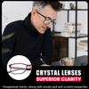 IGnaef Natural Crystal Stone Lenses Reading Glasses with Clear Real Glass Lenses Blue Light Blocking & UV Protection IF5189 view 3