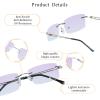 LifeArt Blue Light Blocking Glasses, Computer Reading Glasses, Anti Blue Rays, Reduce Eyestrain, Stylish for Men and Women(Silver,+2.50 Magnification) view 2