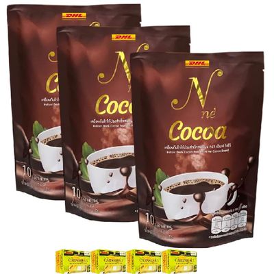 Delicious Mellow N Ne Cocoa Nne Cocoa Yai Nee Cocoa Sweden Instant Powder 10 Sachets/Pack (of 3) By Beautygoodshop [Get Free For You Beauty Gifts]
