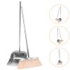 BESTOYARD Broom and Dustpan Set, Stainless Steel Broom Dustpan Com Bo Set Long Handle Cleaning Broom Thicken Broomstick Standing Dust Pan for Home Kitchen Office view 3