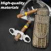 cgaplus 2-Finger Cigar Case with Cutter Crocodile Pattern Leather Cigar Humidor Case Portable Travel Cigar Case for Men(Taupe) view 4