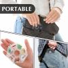Sibba 7 Day Pill Organizer, 2 Pcs Medicine Pill Box, Daily Pill Holder, Portable Travel Pill Container Holder for Pocket or Purse, Medicine Planner for Vitamins Fish Oil, Supplements (Black, Clear) view 3