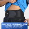 0.5mm Ultra Thin Back Brace with 3D Lumbar Pad, Seamless Yoga Fabric, Lightweight Back Brace for Women Men, Lower Back Pain, Sciatica, Posture, Back Support for Wearing Under Clothes, FSA Eligible view 4