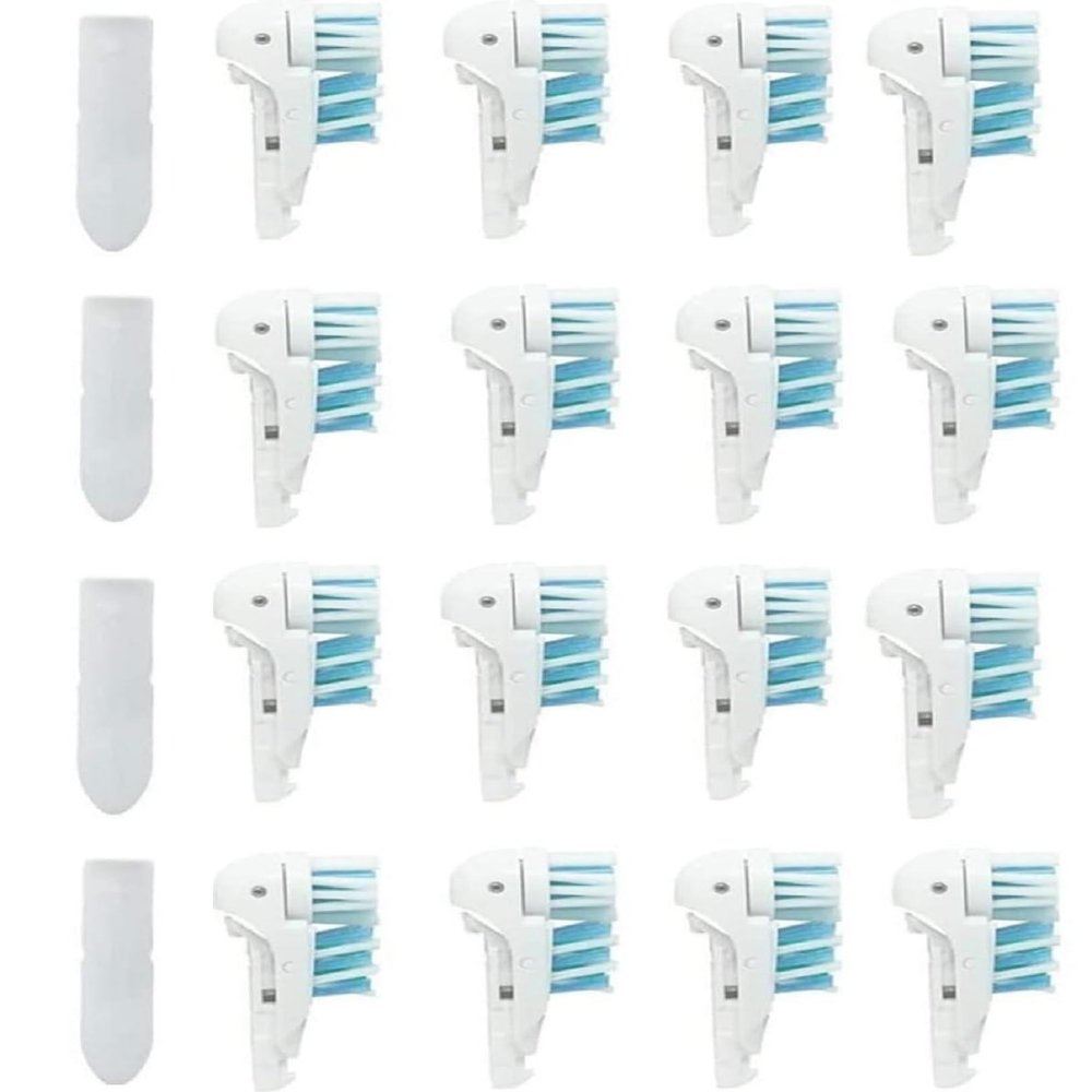 Ustbaly Dual-Action Electric Replacement Toothbrush Heads Fit for Models 3733 4732 4734 - Cup-Shaped and Action Cup Brush Heads - Efficient Cleaning - Easy to Replace (16Pcs)