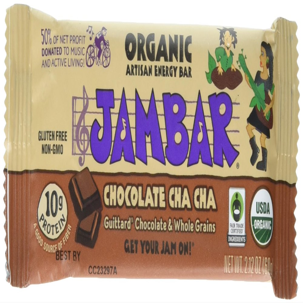 Jambar, Bar Energy Chocolate Cha Cha Organic, 2.12 Ounce