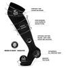 4 Pairs of Over the Knee Non-Binding Cotton Diabetic Neuropathy Socks, Black and White - Size 13-16 view 4