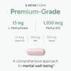 L-Methylfolate 15mg plus Methyl B12, D3, Taurine & NAC | MTHFR-Friendly Folate (High Potency) | Bioactive Forms of Vitamin B9 & B12 | Supplement for Mood, Methylation, & Cognition | 60 Capsules view 3