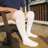 4 Pairs of Over the Knee Non-Binding Cotton Diabetic Neuropathy Socks, White, Size 10-13 view 2