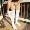 4 Pairs of Over the Knee Non-Binding Cotton Diabetic Neuropathy Socks, White, Size 10-13 view 3