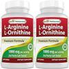 Best Naturals L-Arginine L-Ornithine - 1000mg per Serving - 120 Tablets - Non-GMO & Gluten Free (120 Count (Pack of 2)) view 1