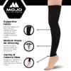 Mojo Compression Socks for Women and Men (3 Pairs) 20-30mmHg with Graduated Support - Thigh High Compression Leg Sleeve for Circulation during Sports, Pregnancy, Travel - Black, X-Large - A609BL4 view 2