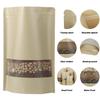 100 Pack Bags, Resealable Bags with Clear Window, Stand-up Bags for Sealing Storage, Scratch Resistant Hand Storage Bags. (Kraft Paper, 5.57.9 Inch) view 2