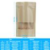 100 Pack Bags, Resealable Bags with Clear Window, Stand-up Bags for Sealing Storage, Scratch Resistant Hand Storage Bags. (Kraft Paper, 5.57.9 Inch) view 3