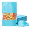 100 Pack Smell Proof Bags, Resealable Mylar Bags with Matte Window, Foil Pouch Stand-up Bags for Food Self Sealing Storage, Scratch Resistant Hand Storage Bags.(Blue, 3.95.9 Inch)