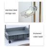 Bubinblau Broom and Mop Holder, Stainless Steel Cleaning Cart, Movable Janitorial Cart with Wheels, Floor Mounted Home Cleaning Cart for Garden Factory Cleaning Tools Storage,10 Slots view 2