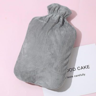 2L Hot Water Bottle with Super Soft Cover,Thickened,Anti-Leak,Anti-Scalding,Explosion-Proof Hand Warmer,Both Hot and Cool,Portable and Long-Lasting Hot Water Bag,Warm Hands,Feet,Legs and More(Grey)