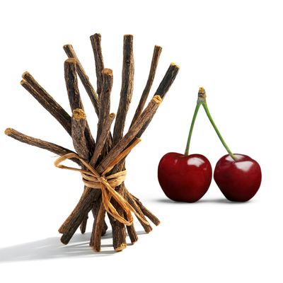 Aroma Depot Cherry 8 oz. Flavored Licorice Root Chew Sticks for Humans. 100% Pure Natural | Oral Health & Fresh Bearth | Individual Sticks are 6.5-7 inches Long. Glycyrrhiza Glabra from Turkey
