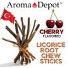 Aroma Depot Cherry 8 oz. Flavored Licorice Root Chew Sticks for Humans. 100% Pure Natural | Oral Health & Fresh Bearth | Individual Sticks are 6.5-7 inches Long. Glycyrrhiza Glabra from Turkey view 2