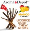 Aroma Depot Mango 1 lb. Flavored Licorice Root Chew Sticks for Humans. 100% Pure Natural | Oral Health & Fresh Bearth | Individual Sticks are 6.5-7 inches Long. Glycyrrhiza Glabra from Turkey. view 2