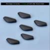 Acefrog 3 Pairs Upgraded Nose Pads for Oakley Turbine OO9263, Marshal MNP, Fives Squared OO9238, Chainlink OO9247, Pit Bull OO9128 Eyeglass Sunglass, Push-in Nose Piece Replacement, Black, Anti-Slip view 3