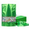 100 Pack Smell Proof Bags, Resealable Mylar Bags with Matte Window, Foil Pouch Stand-up Bags for Food Self Sealing Storage, Scratch Resistant Hand Storage Bags. (Green, 6.39.4 Inch) view 1