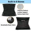 TESETON Back Brace for Men and Women, Support Belt Relief Lower Back Pain Herniated Disc, Sciatica, Scoliosis, Breathable Mesh, Lumbar Support Belt with 8 reinforced Bones 02 Black-S view 4