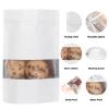 100 Pack Smell Proof Bags, Resealable Mylar Bags with Matte Window, Foil Pouch Stand-up Bags for Food Self Sealing Storage, Scratch Resistant Hand Storage Bags.(White, 6.39.4 Inch) view 2