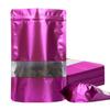 100 Pack Smell Proof Bags, Resealable Mylar Bags with Matte Window, Foil Pouch Stand-up Bags for Food Self Sealing Storage, Scratch Resistant Hand Storage Bags.(Purple, 710 Inch) view 1