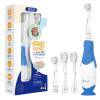 SEAGO Toddler Electric Toothbrushes for Baby Ages 0-3 Years, Baby Toothbrush with Smart Timer and Suction Base, 4 Replacement Brush Heads SG-513 (Navy-C) view 1