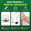Theluckytag Upgraded Medical Bracelets Men Women with QR Code Medical Alert ID Bracelets - Titanium Steel Wristband Fits Wrists Up 8''-10'' - More Space Custom Emergency Med ID Info view 2