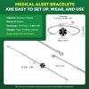 Theluckytag Upgraded Medical Bracelets Men Women with QR Code Medical Alert ID Bracelets - Titanium Steel Wristband Fits Wrists Up 8''-10'' - More Space Custom Emergency Med ID Info view 3