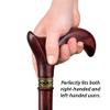 Asterom Walking Cane - Handmade, Ergonomic, Wooden Canes for Women & Men - Cool Walking Sticks for Seniors Women, Unique, Wood (Cherry, 37 Inches) view 2