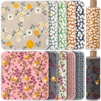 Redbaker 50 Pcs Reusable Paper Towels Paperless Reusable Cotton Cloths Toilet Absorbent Washable Paper Towels with Roll Kitchen Dishcloth for Kitchen Paperless Dishcloths(Classic)