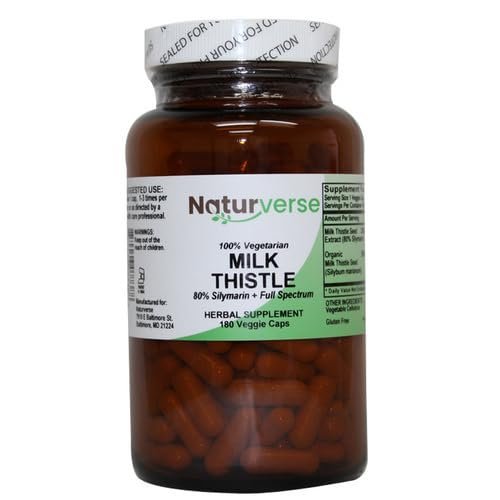 Naturverse Milk Thistle Powder Capsules Standardized 180 VegCaps