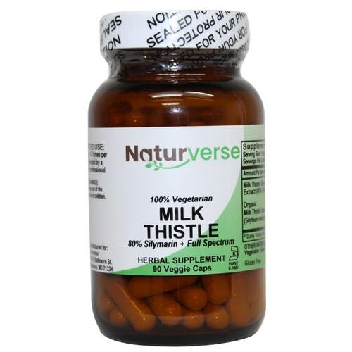 Naturverse Milk Thistle Powder Capsules Standardized 90 VegCaps