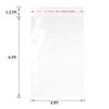 200pcs Self Sealing Plastic Bags for Packaging, Resealable Transparent Cellophane Self Adhesive Sealing OPP Poly Bag for Candies Cookies Cards Party Favors, 4x6 inches view 2