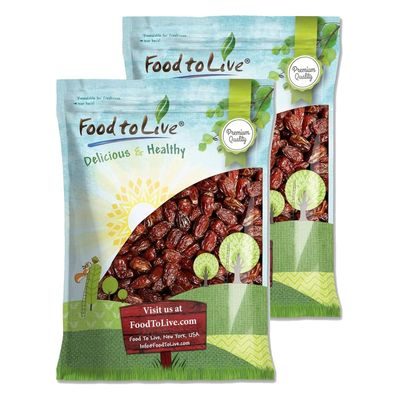 Food to Live Medjool Dates, 11 Pounds Large Whole Dried Dates with Pits, Unsweetened & Unsulphured, Vegan, Bulk