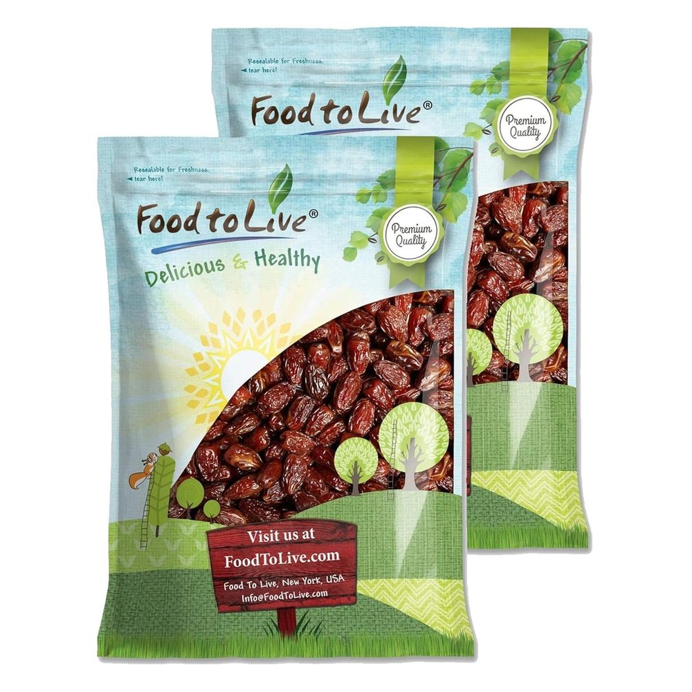 Food to Live Medjool Dates, 11 Pounds Large Whole Dried Dates with Pits, Unsweetened & Unsulphured, Vegan, Bulk