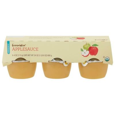 Green-Wise Organic Applesauce - 24 oz (680g) | Single Pack of 6 cups