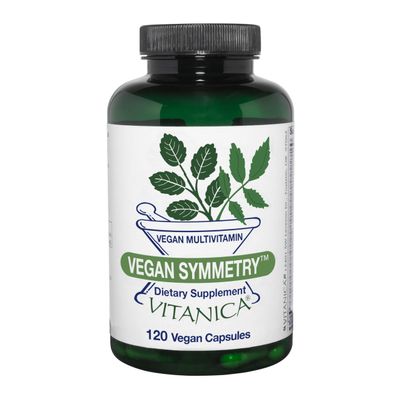 Vitanica Vegan Symmetry - Supports a Vegan Diet with Magnesium, Pea Protein, Vitamin D & More - Non-GMO & Gluten-Free - 120 Capsules (60 Servings)